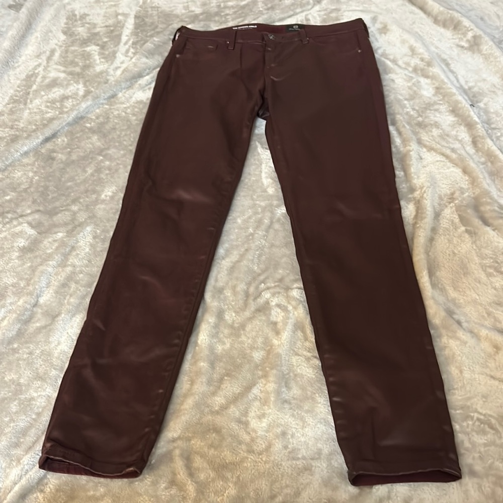 Ag adriano goldschmied pleather legging ankle pants